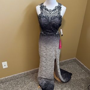 👛 NWT Jodi Kristopher Lace Ombre Party Dress Gown Homecoming